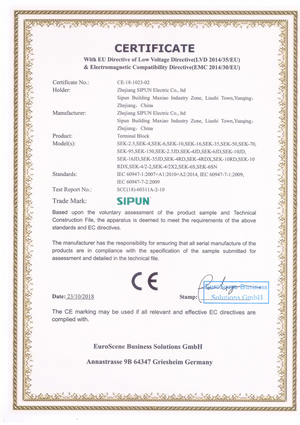 SEK-serie-CE-certificering