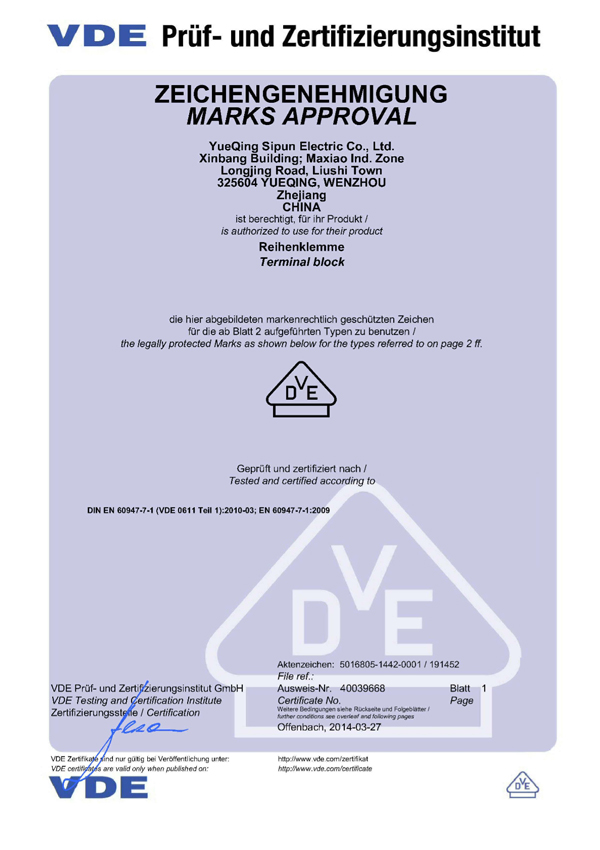 VDE sertifikatı